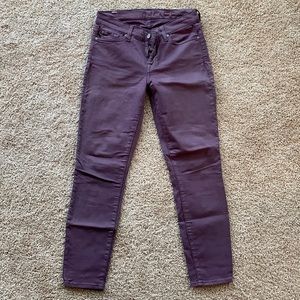 Seven for all Mankind purple skinny jeans, size 27